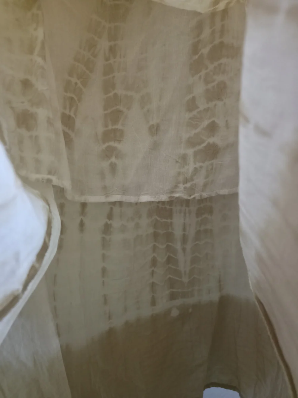 Tantrums Beige and White Tie-Dye Maxi Skirt Size M 100% Cotton